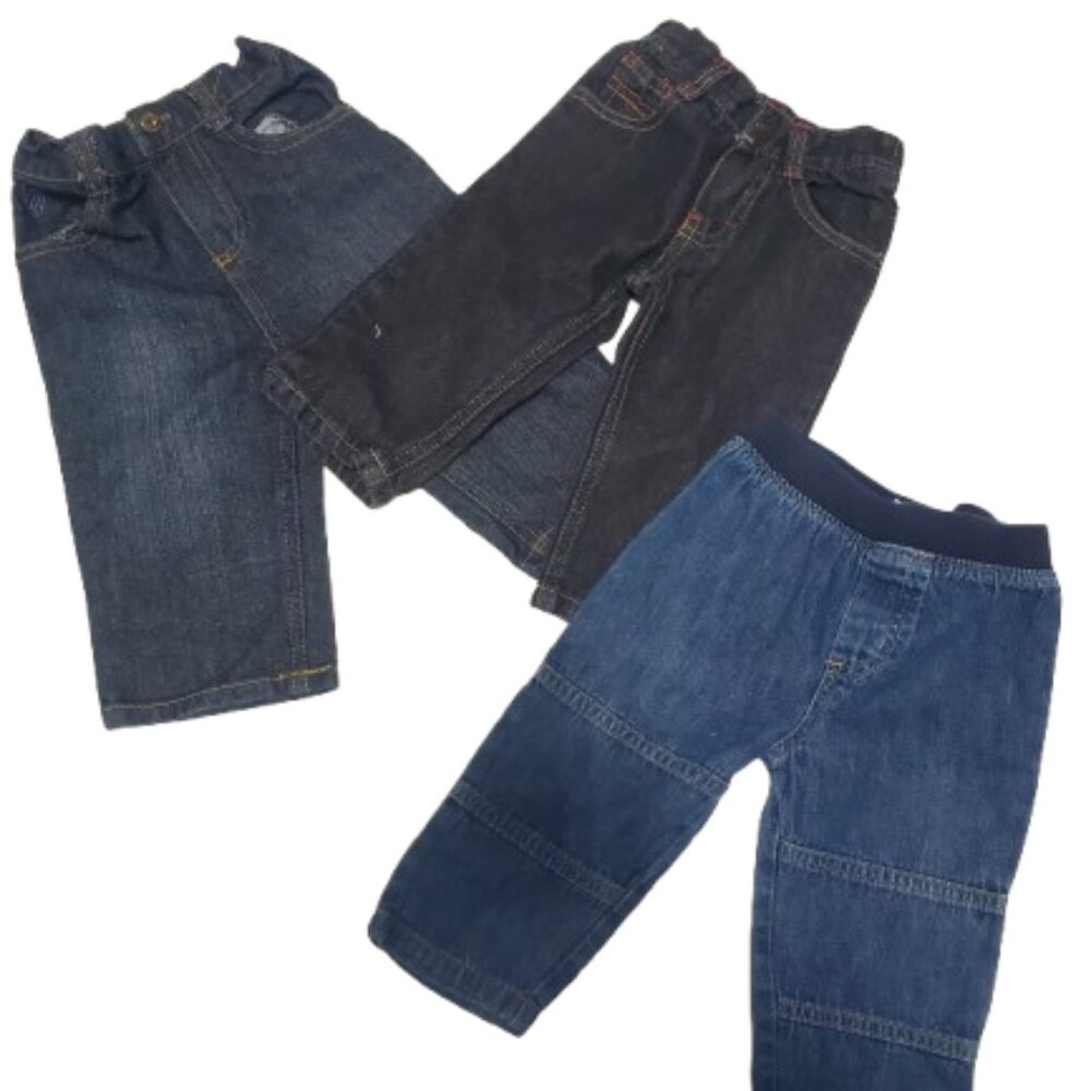Lot of 3 infant various boys jeans size 12M